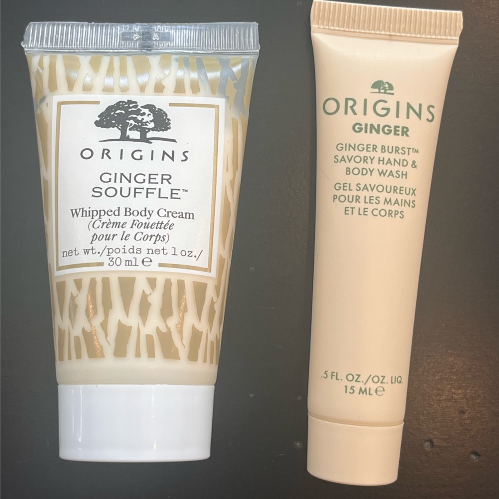 New Origins Ginger Souffle Body Cream and Ginger Burst Body Wash Duo - set of 2